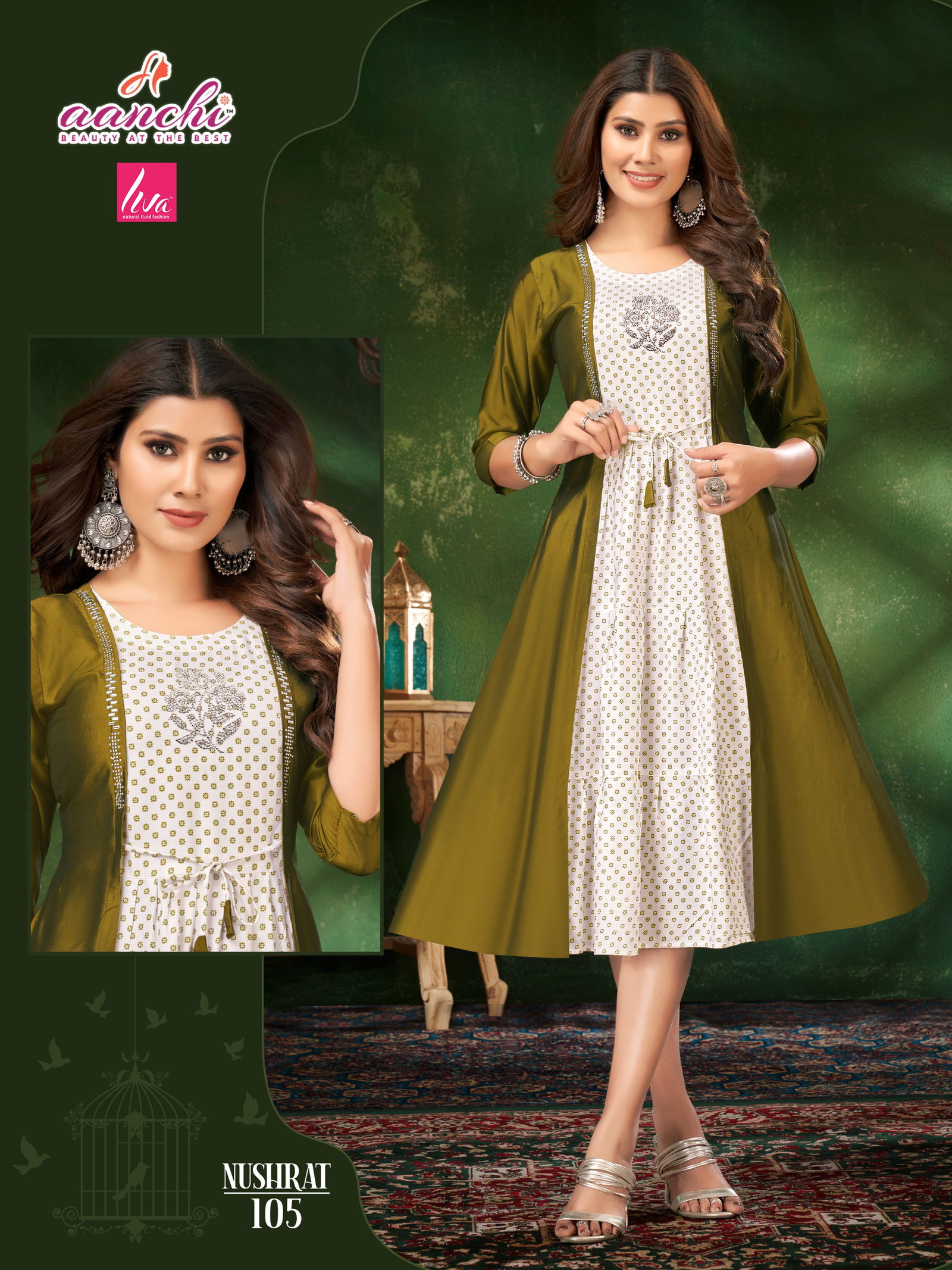 Nushrat By Aanchi Rayon Printed Designer Kurtis Wholesale Shop In Surat